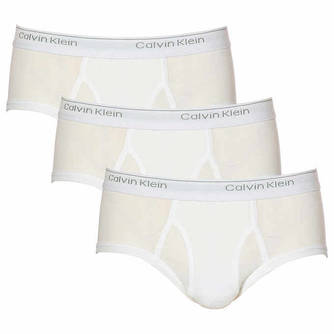 Calvin Klein Men's Classic Briefs, X-Large - White (3 Pack) - oddros.shop